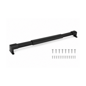 Black RV screen door cross bar grab handle shown with included fixing screws