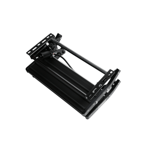 ck electric double caravan step retracted and folded up against the mount for travel