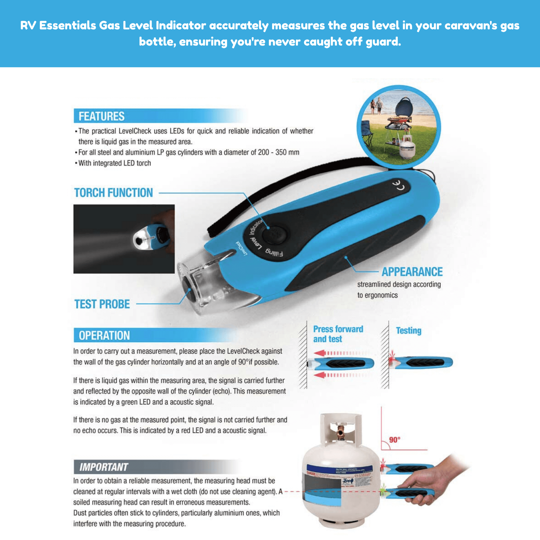 gas bottle level indicator
