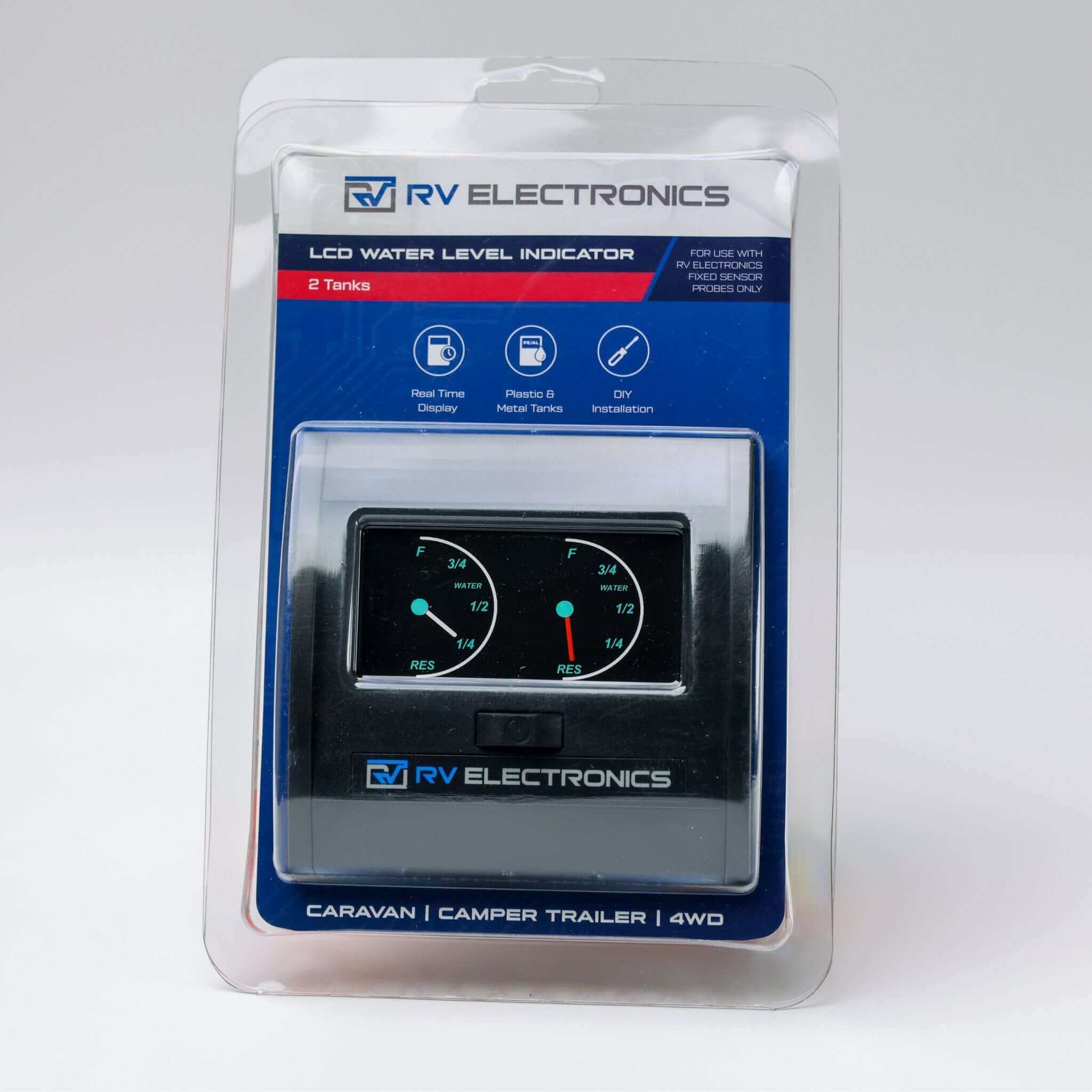 RV Electronics LCD Double Water Tank Gauge Level Indicator - RV Essentials Australia