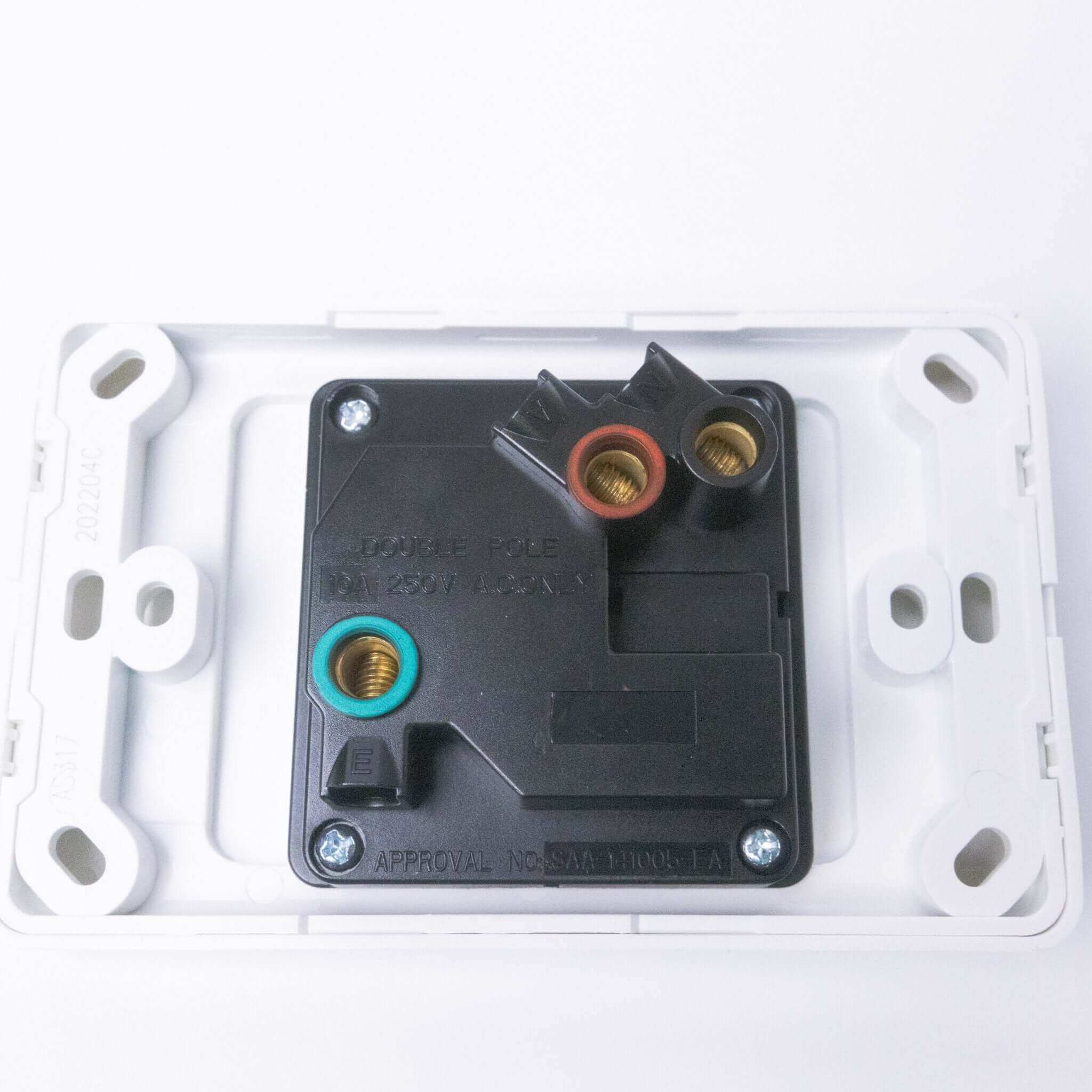 White Double Pole Power Point - 240V 10A Single Plug - RV Essentials Australia