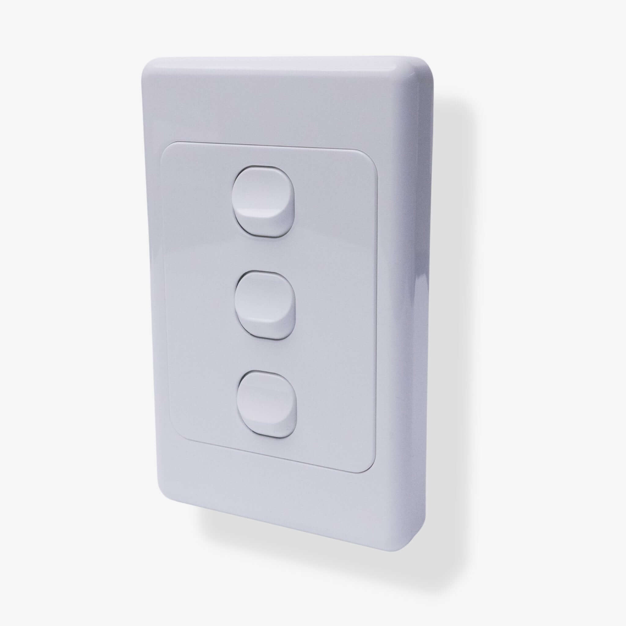 Switch With Line 3-Gang Slim Line Switch Plate - White - RV Essentials – RV Essentials ...