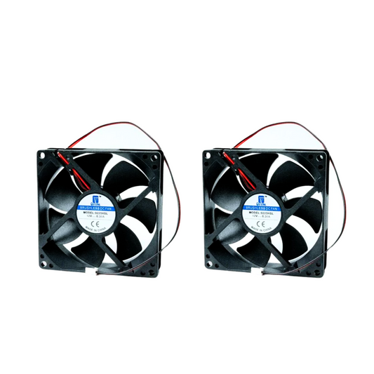 Caravan Fridge Cooling Fan 2-Pack - 90MM Brushless 12V DC