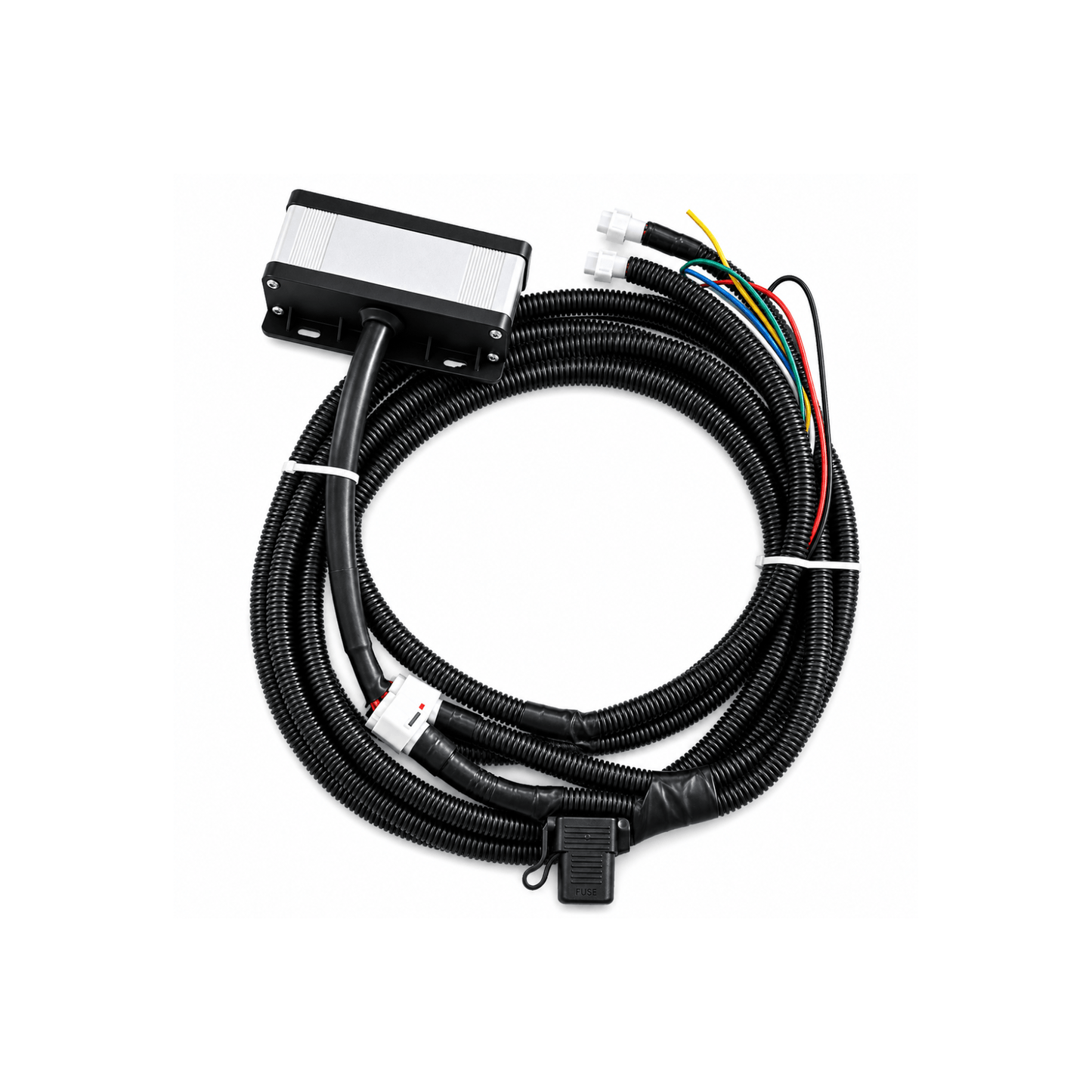 Black Electric Double Caravan Step - 12V Automatic Pull-Out