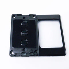 Black 4 Gang Switch Slimline Wall Plate - RV Essentials Australia