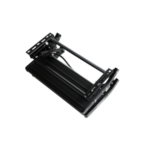 ck electric double caravan step retracted and folded up against the mount for travel