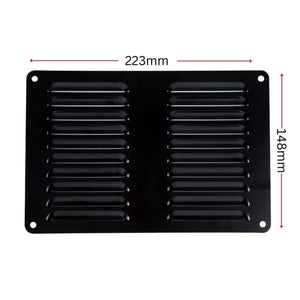 Black Gloss Finish Caravan RV Ventilation Louvre Grill (223mm x 148mm) - RV Essentials Australia