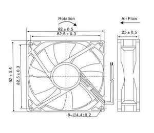 Caravan Fridge Cooling Fan 2-Pack - 90MM Brushless 12V DC - RV Essentials Australia