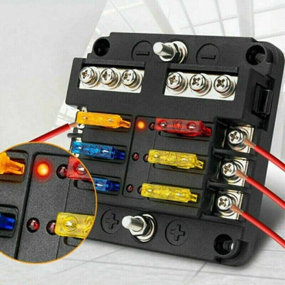 RV Essentials Australia 6 Way Fuse Box with Bus Bar - RV Essentials Australia