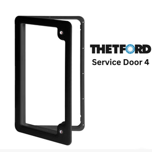 Thetford Service Door 4 Black - Modern & Weatherproof RV Access Hatch (630mm x 330mm) - RV Essentials Australia