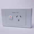 White Double Pole Power Point - 240V 10A Single Plug - RV Essentials Australia